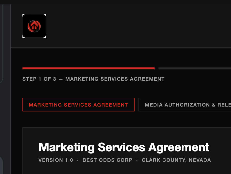 X Cleanup Console Chrome extension UI showing bulk post deletion controls, required disclosure checkboxes, and execution controls panel overlaid on the Best Odds Corp X profile